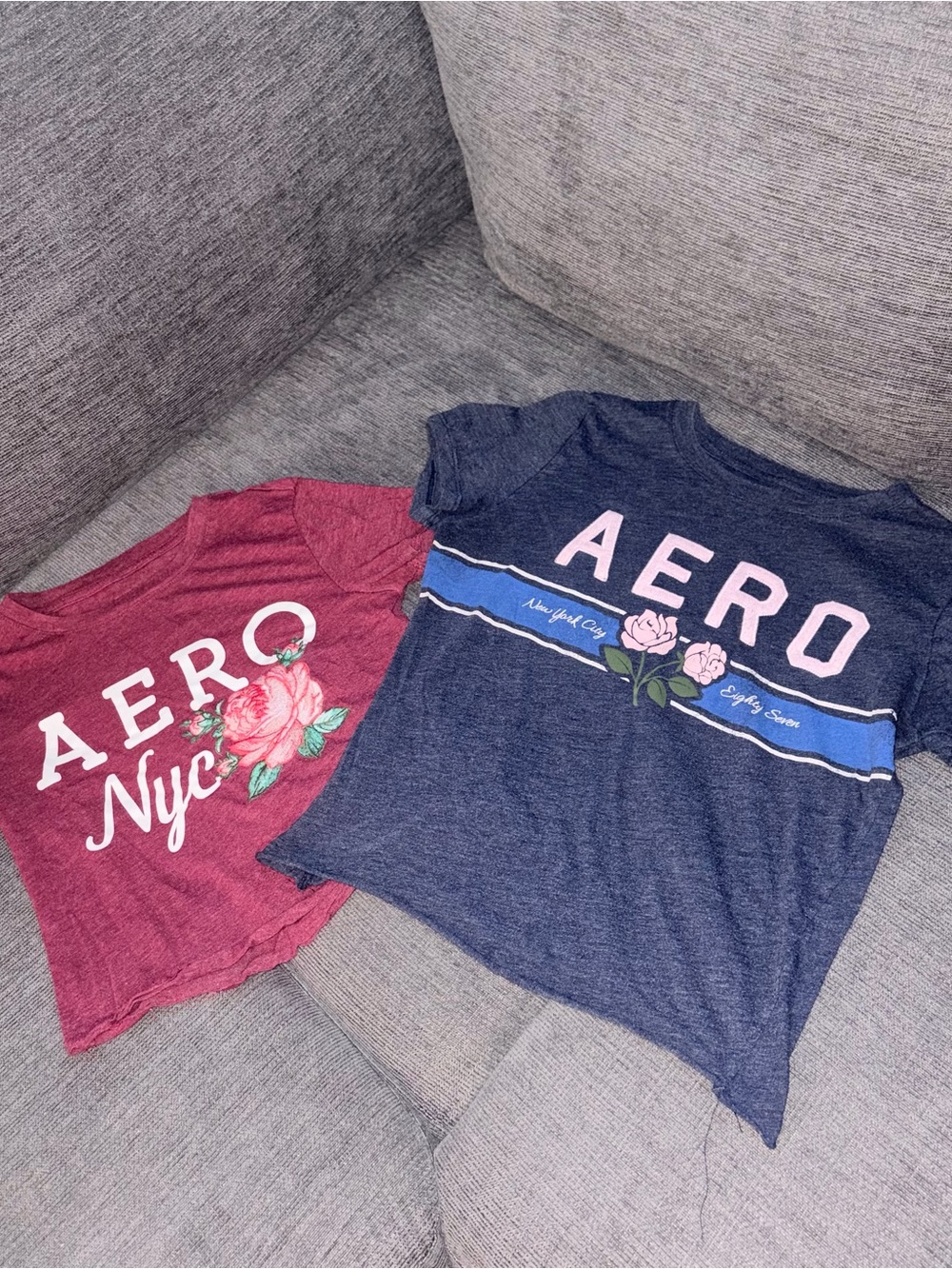 Aeropostale Floral Graphic Tee Bundle XS Y2K Tops 2-Pack